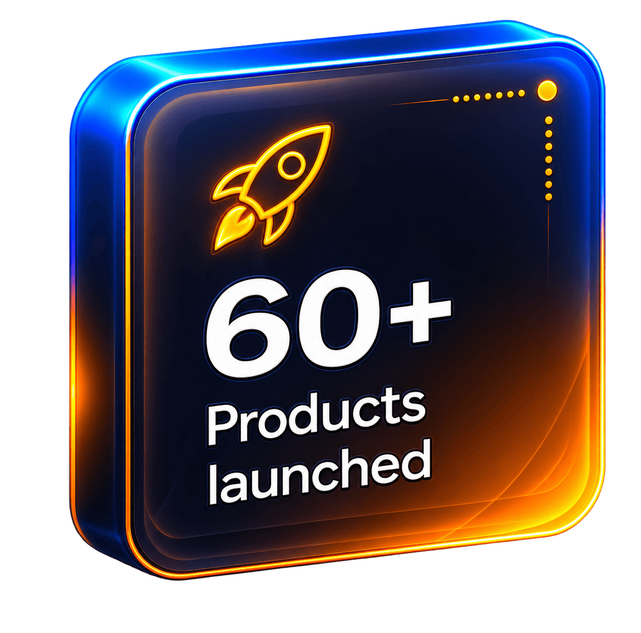 60+ products launched
