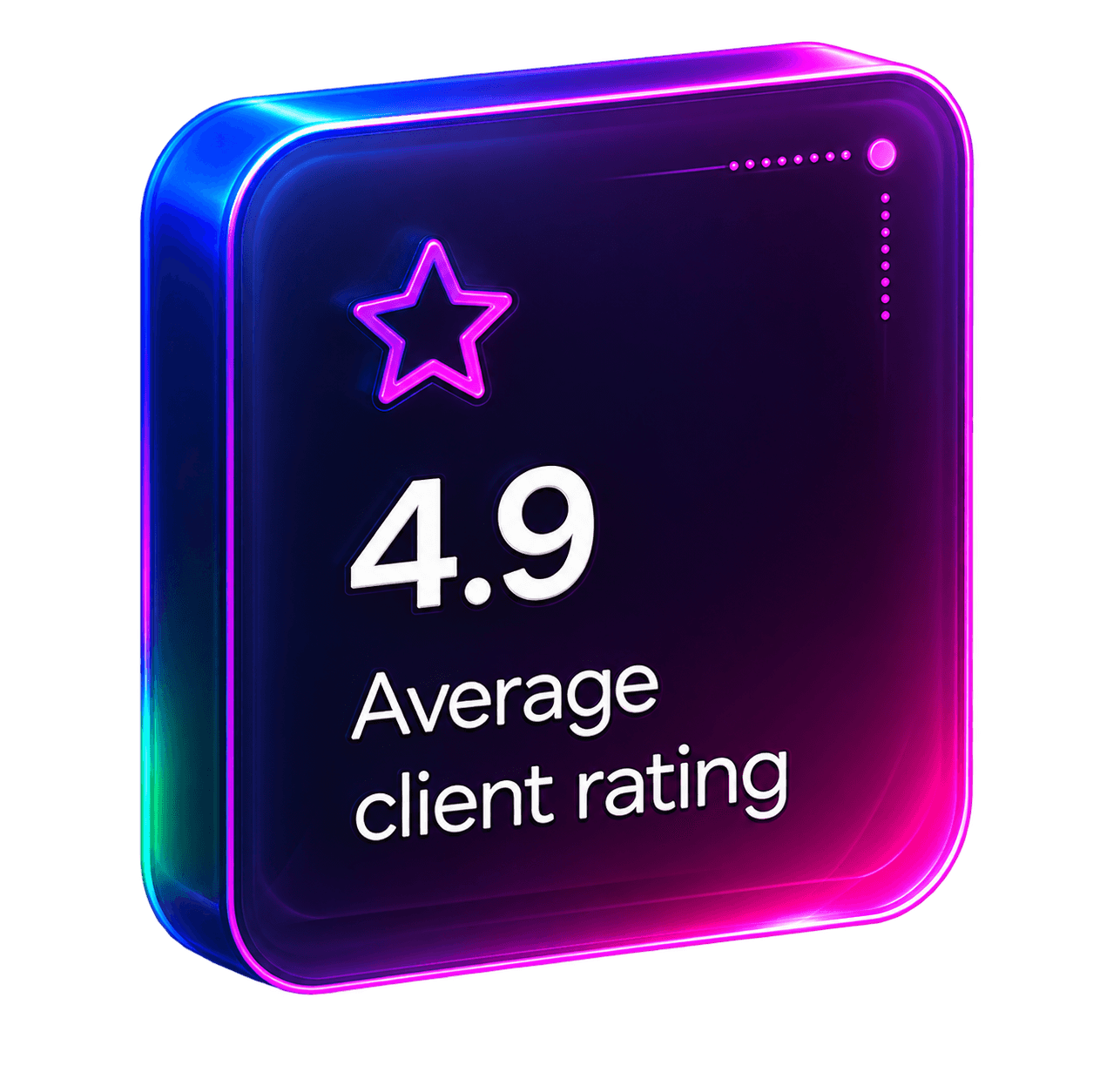 4.9 average client rating